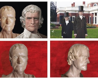 Thomas Jefferson Postcard Pack (6 Cards) - Based upon Life Masks - Monticello - Founding Fathers by Digital Yarbs