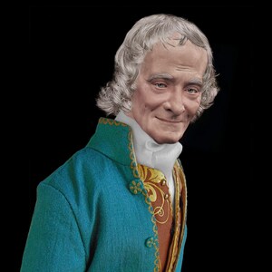 The Real Face of Voltaire Based Upon His Life Mask Signed, Numbered Giclée Print w/ COA Enlightenment Jean-Antione Houdon