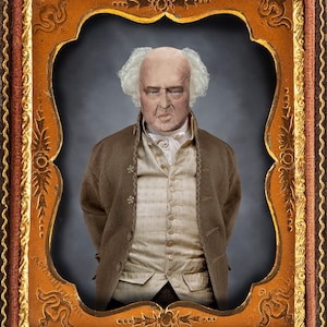 The Lost Daguerreotype of John Adams Life Mask (Color) Signed, Numbered Giclée Print w/ COA by Digital Yarbs Presidents Founding Fathers