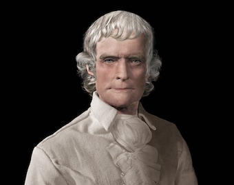 The Real Face of Thomas Jefferson based upon his Life Mask Signed, Numbered Giclée Print w/COA by Digital Yarbs Presidents Founding Fathers