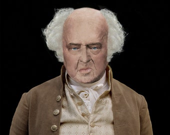 The Real Face of John Adams Based Upon His Life Mask Signed, Numbered Giclée Print w/ COA by Digital Yarbs Presidents Founding Fathers