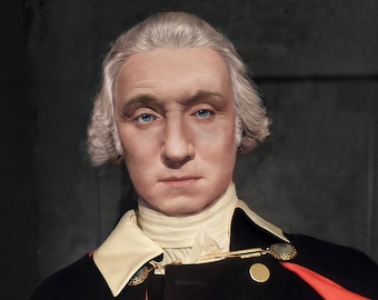 Giclée Print The Real Face of George Washington Houdon Life Mask Signed, Numbered w/ COA by Digital Yarbs Presidents Founding Fathers