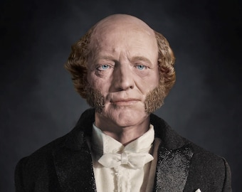 Giclée Print Real Face of 8th President Martin Van Buren Based Upon His Life Mask Signed, Numbered w/ COA by Digital Yarbs Presidents