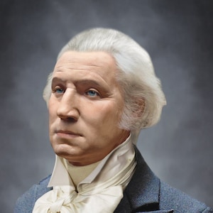 Giclée Print Real Face of George Washington based upon Houdon Life Mask Signed, Numbered w/ COA by Digital Yarbs Presidents Founding Fathers
