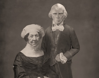 The Lost Daguerreotype of James and Dolley Madison Life Mask Signed, Numbered Giclée Print w/COA by Digital Yarbs Founding Fathers