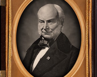 Lost Daguerreotype of John Quincy Adams Based Upon His Life Mask Signed, Numbered Giclée Print w/ COA  Presidents Founding Fathers