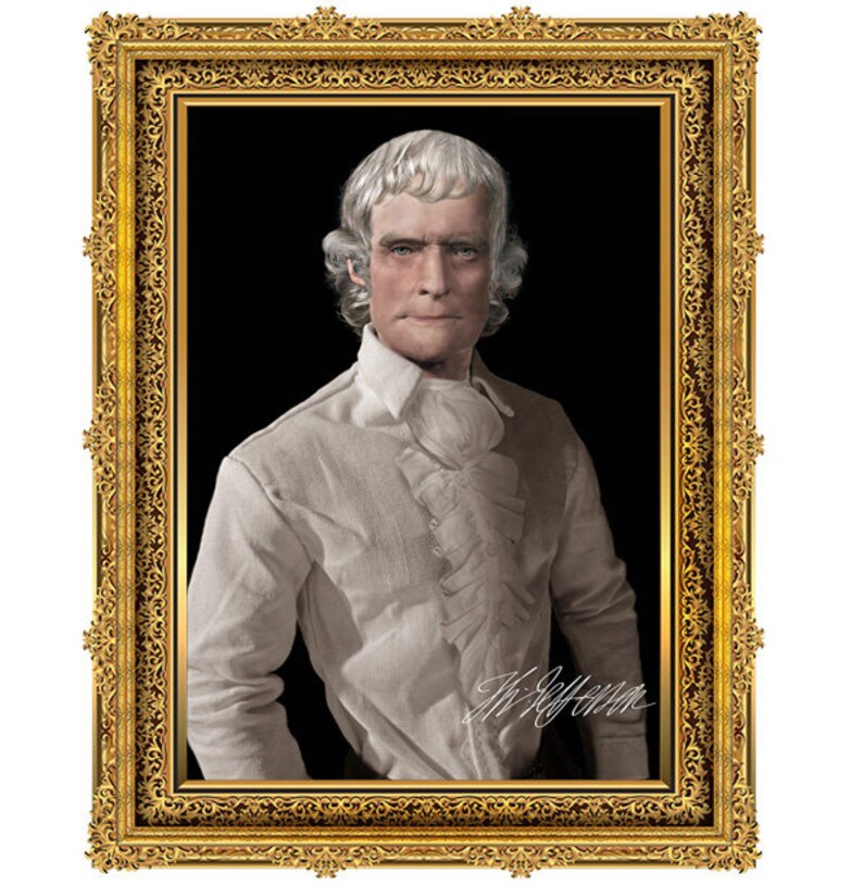 The Real Face of Thomas Jefferson Based Upon His Life Mask Signed