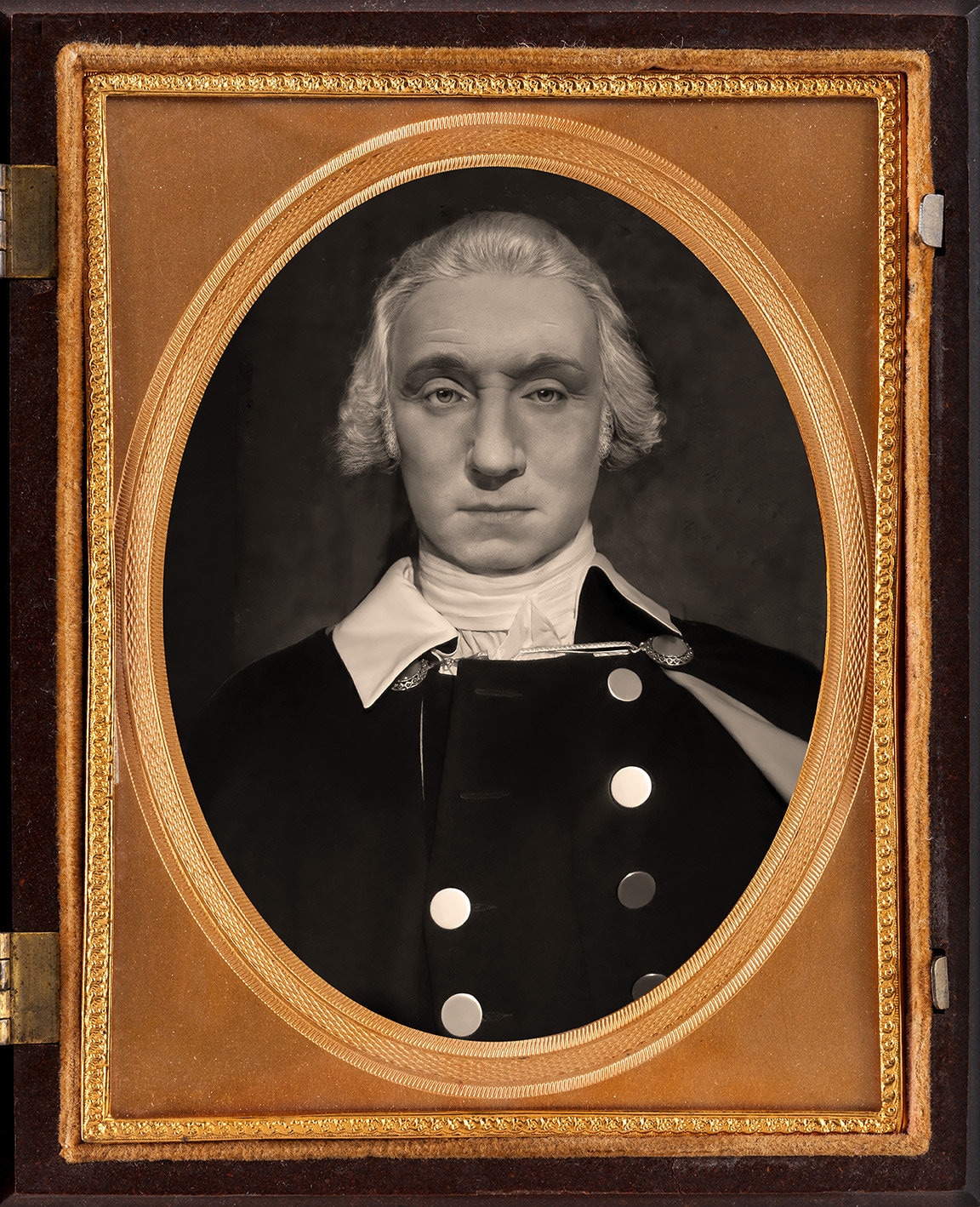 The Lost Daguerreotype of George Washington Based Upon His Life Mask Signed, Numbered Giclée Sepia Print w/ COA Presidents Founding Fathers