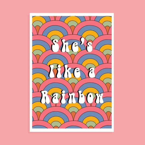 She S Like A Rainbow Colourful Retro Graphic Print Etsy She S Like A Rainbow Colourful Retro Graphic Print Etsy