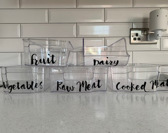 Personalised Fridge Storage Trays - Fridge trays - Fridge Storage - Mrs Hinch - Fridge Tray Bundle - Fridge labels.