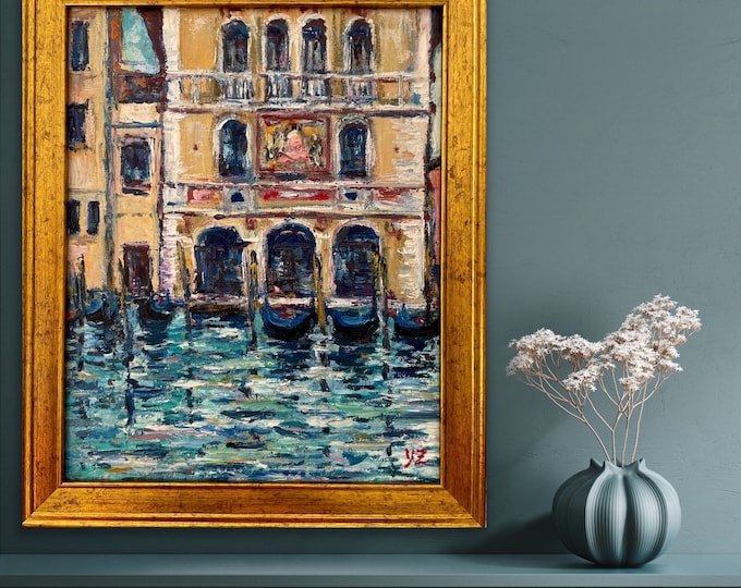 Featured listing image: Venice Italy 8x10 Inches Original Oil Painting By YuliyaZart