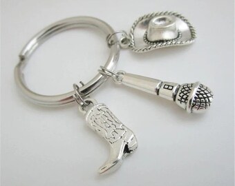 Country Music Charm Keyring