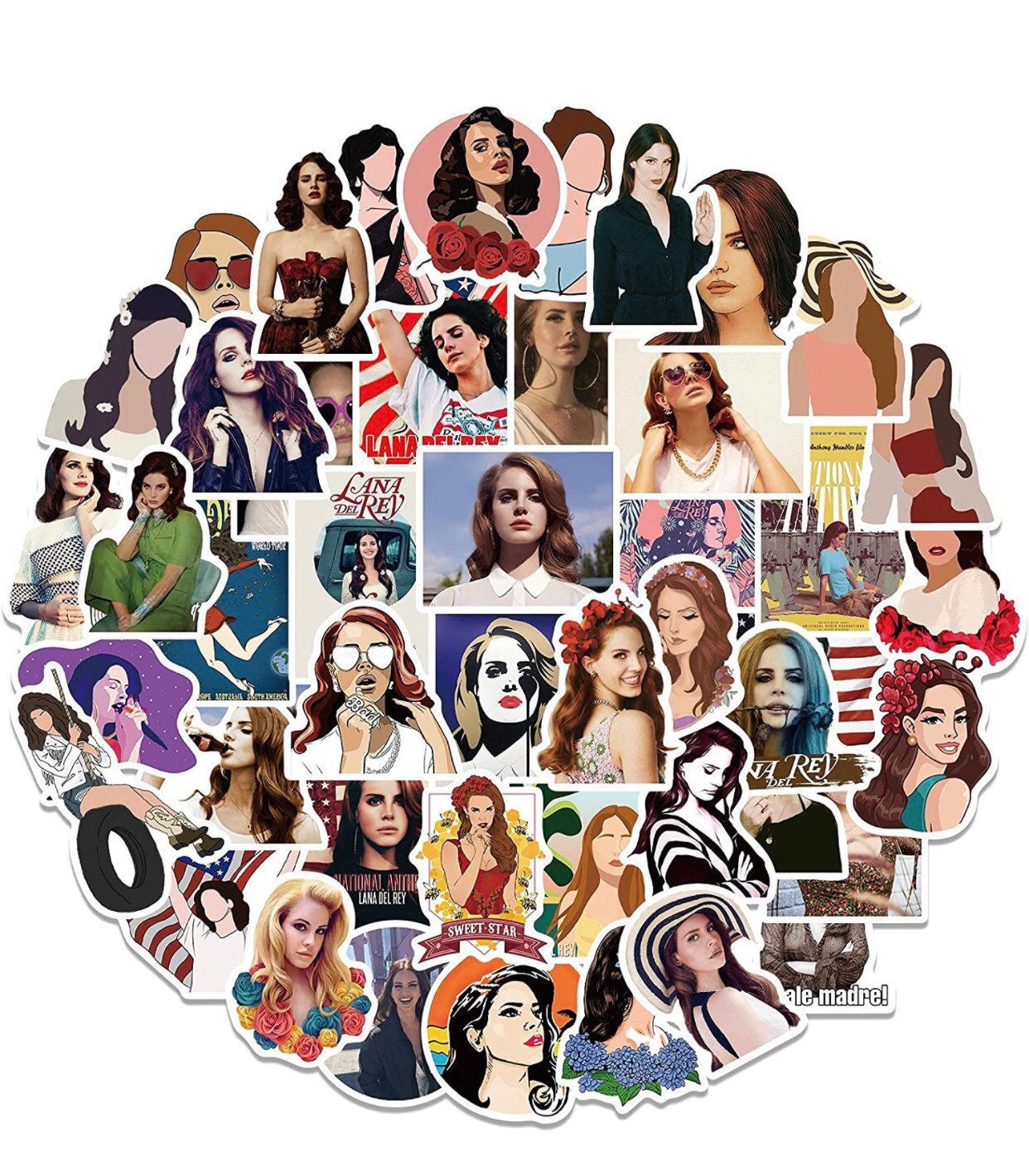 lana del rey stickers all available on my : BlushedAngels to