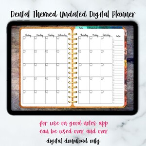 Undatierter Digitaler Alltags-Planer für Goodnotes und Ipad • Personalisierbarer Planer • Monatlich / Wochenübersicht mit Hyperlinks und zusätzlichen Seiten