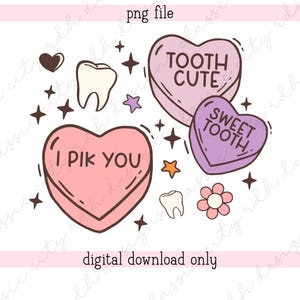 Arquivo PNG de Dia dos Namorados Dental para download digital para Sublimação (apenas arquivo .png incluído) higienista dental dentista dia dos namorados assistente de dentista