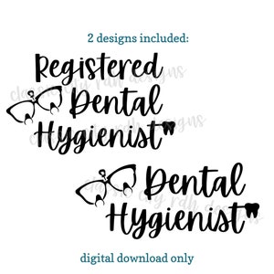 Arquivos SVG de dente e lupas para higienista dental, download digital para Cricut ou Silhouette (inclui .jpg .svg .png .pdf) rdh, higienista, dental