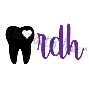 Arquivos RDH Love SVG, download digital para Cricut ou Silhouette (inclui .svg .png .jpg .pdf .dxf) higienista dental