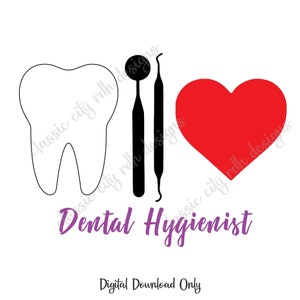 Archivos SVG higienistas dentales, descarga digital para Cricut o silhouette (incluye .jpg .svg .png .pdf .dxf) espejo escalador dental