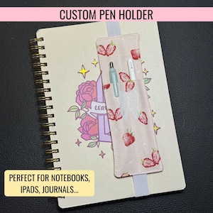 Dental Pen Holder for Notebook RDH Planner Accessory Tooth Journal Pen Sleeve Hygienist or Assistant Student Gift Elastic Pen Holder