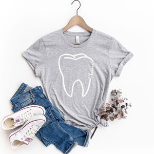 Dental Shirt, Custom Name Tooth Shirt, Custom Dental Shirt, Dentist Shirt, Dental Hygienist T-Shirt, Dental Assistant T-Shirt, Dental Gift