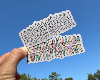 Dental Tooth Sticker for Dental Hygienist RDH Dental Office Decal Funny Sticker for Dentist Gift for Dental Person Sticker Laptop Assistant