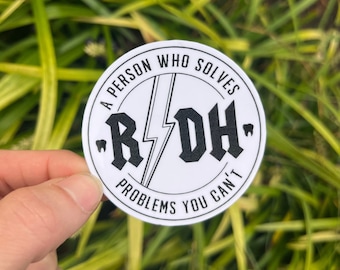 Dental Sticker, RDH Sticker, Solves Problems Sticker, Dental Hygiene Student, Dental Gift, Hygienist Gift, Dental Hygienist Sticker