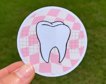 Retro Tooth Sticker for Dental Hygienist, Dental Assistant, Tooth Dental, RDH, Dental Student Gift, Hygienist Gift, Assistant Gift, Dentist