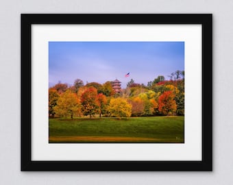 Patterson Park Fall Colors Pagoda Baltimore Wall Art