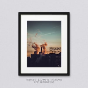 Domino Sugars Sign Sunrise Industrial Baltimore Maryland Print