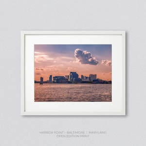 Harbor Point Skyline Baltimore Wall Art Print