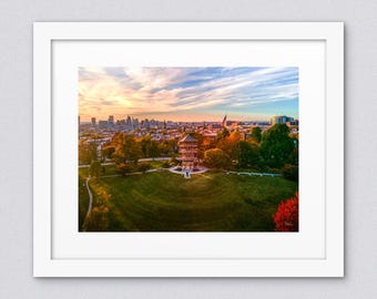 Patterson Park Pagoda Drone Baltimore Wall Art