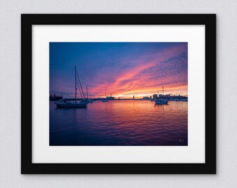 Baltimore Harbor Sunset Wall Art Photo Print
