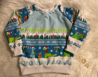 Sweater Dinosaur Christmas Size 104