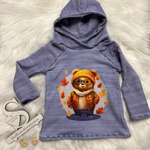 Hoodie - Bear in Autumn Size 86