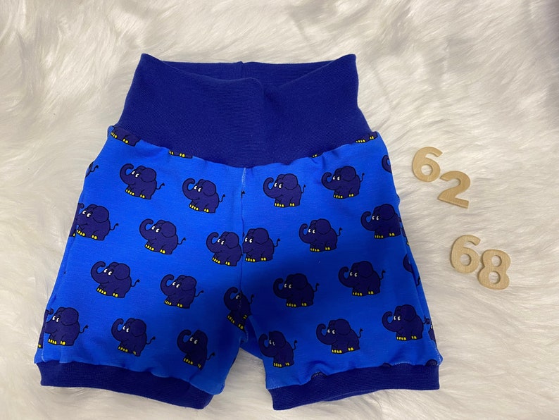 Short bloomers BLUE size 62/68 elephant image 1