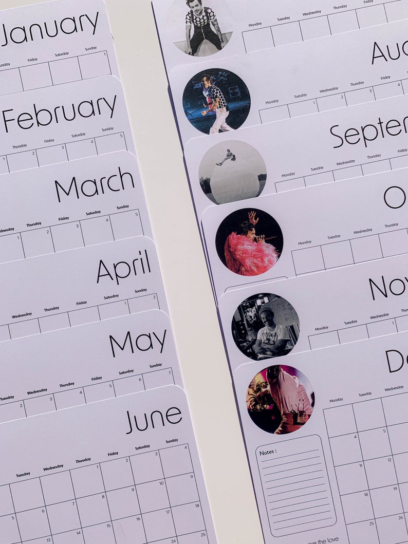 Harry Styles Calendar 2023 Etsy Australia