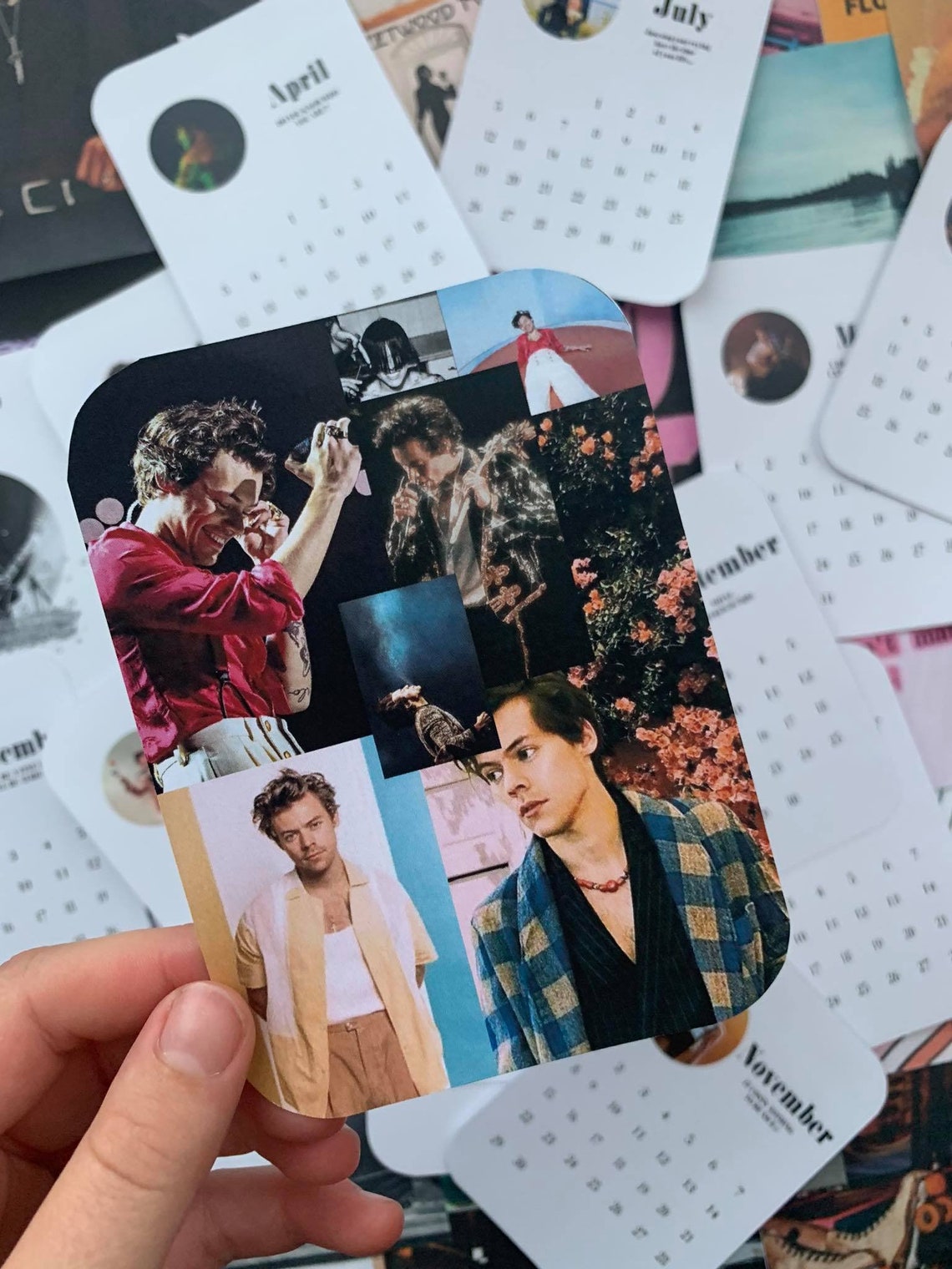 Harry styles desk calendar 2021 with clip & SPOTIFY code Etsy