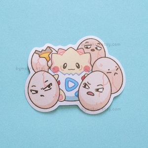 Sticker oeuf d'imposteur | référence de jeu, autocollant kawaii, autocollant de joueur drôle, oeuf, autocollant pour bouteilles d'eau, journalisme, ordinateurs portables