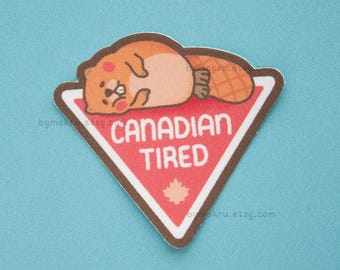 Pegatina del castor de Canadian Tire – Divertida pegatina de vinilo impermeable para portátil / Regalo de Canadá