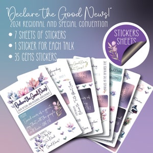 Declare the Good News! Special and Regional Convention stickers 7 pages