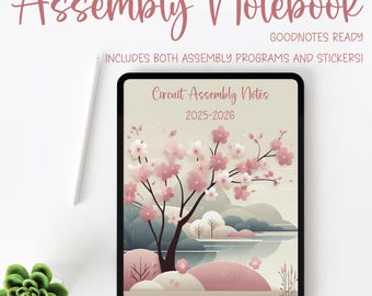 Cuaderno digital Cherry Blossom para ensamblaje de circuitos (compatible con GoodNotes)