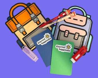 JW Convention Kids Gift Set – Mini Notebook & Light-Up Pencil Kit – Cute Backpack Favor Bag