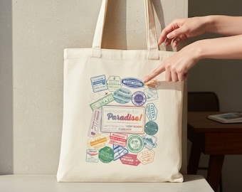 Bolsa de mano para la Convención Internacional – Diseño con sello para pasaporte – Un regalo ideal para los asistentes a la Convención de TJ