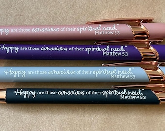 Texto del año 2026 de JW Pens: “Felices los que tienen conciencia de su necesidad espiritual”. — Mateo 5:3