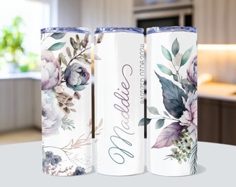 Vaso floral personalizado como regalo de bautizo