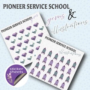 Pioneer Service School Gems and Illustrations Stickers
