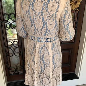 Long knee length lace Shabby Chic lightweight overlay jacket