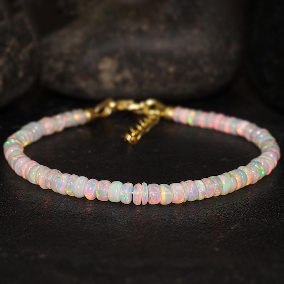 天然 エチオピア オパール ブレスレット レディース イエローゴールド 加工 天然石 お守り 40代 50代 ブランド 天然 オパール エチオピア産 ブレスレット 宝石鑑別書 付き