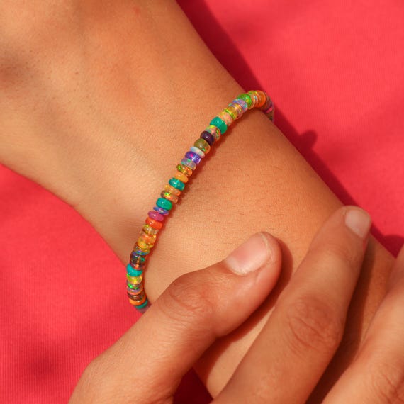 天然 エチオピア オパール ブレスレット レディース イエローゴールド 加工 天然石 お守り 40代 50代 ブランド 天然 オパール エチオピア産 ブレスレット 宝石鑑別書 付き