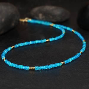 Minimalist dainty beads necklace for women, Vintage fire opal necklace, AAA Ethiopian opal necklace, Real opal necklace, Real opal necklace
